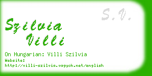 szilvia villi business card